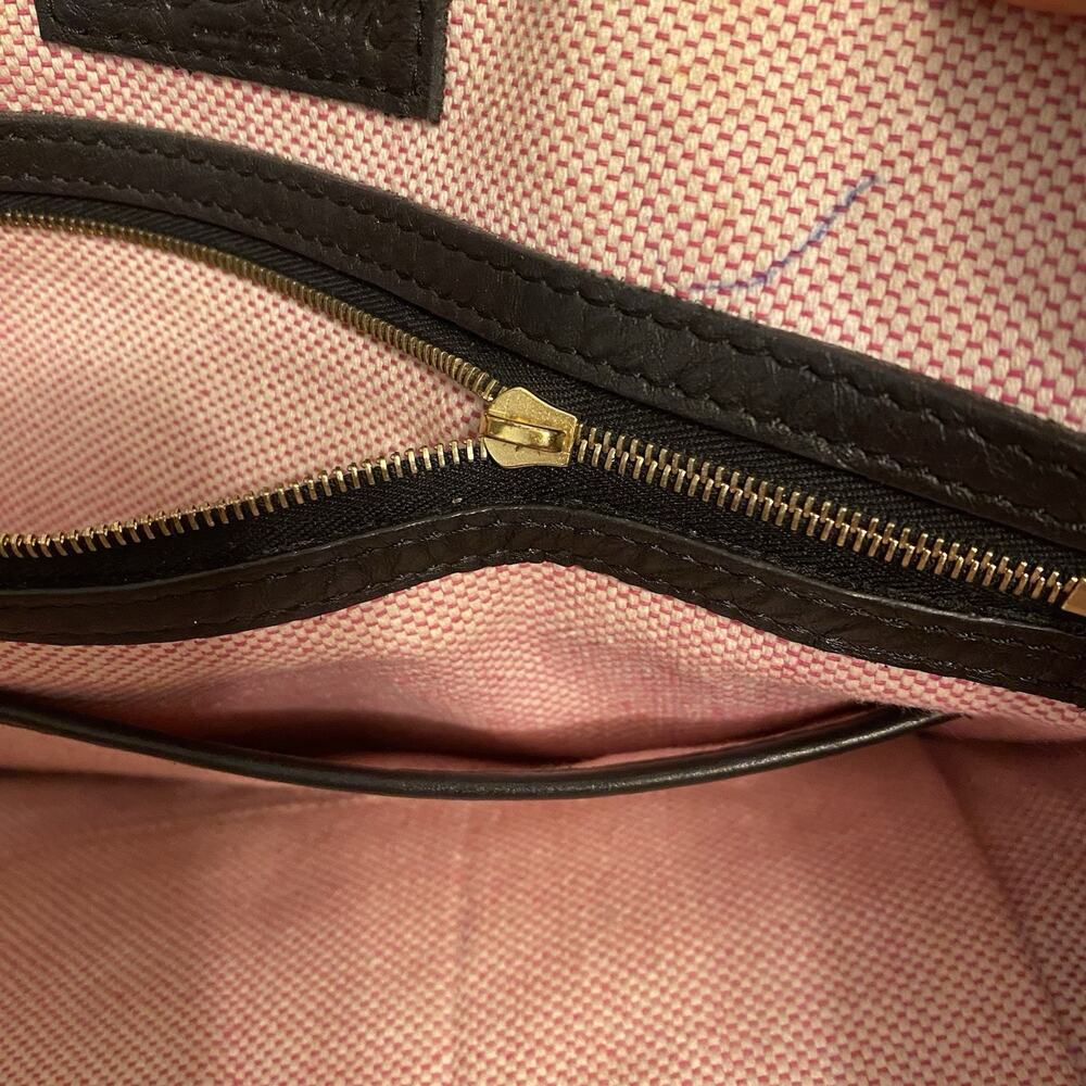VTG 90s Dooney & Bourke BlackPebble Leather ToteBag Crossbody GoldTone Hardware - Picture 9 of 15